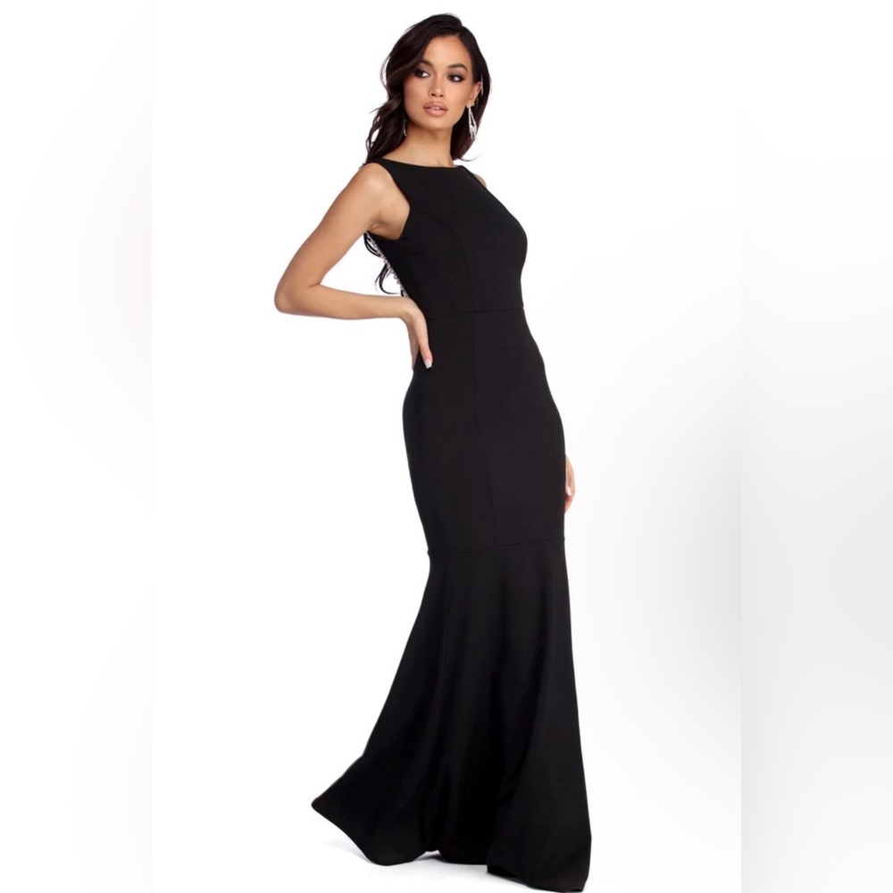 Windsor High Neck Cut Out Back Gown